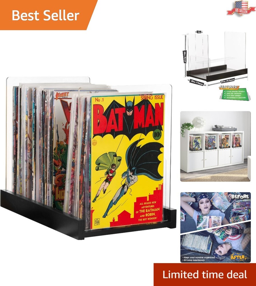 Comic Book Showcase Storage Case - Spacious - Stores 150 Issues - 14.5x8