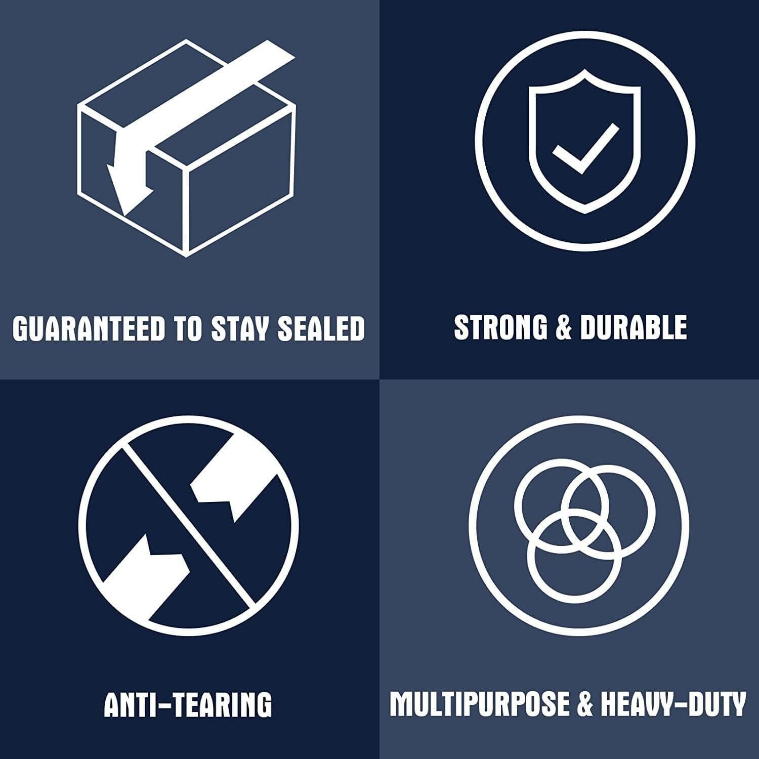 24 Rolls Heavy Duty Tan-Brown Packing Tape 3 Inch x 110 Yards 330 Feet Per Roll