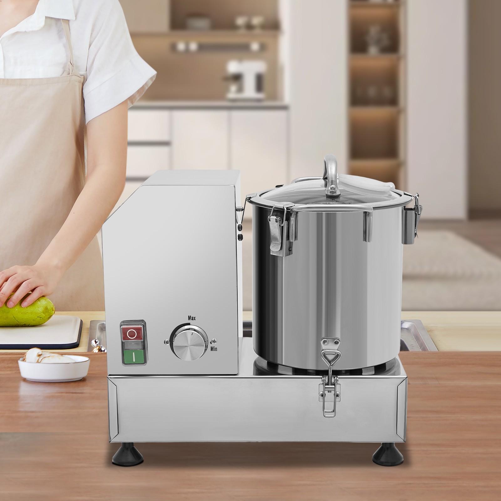 Tabletop Food Processor 6L Electric Vegetable Cutter Multifunctional Food Mincer