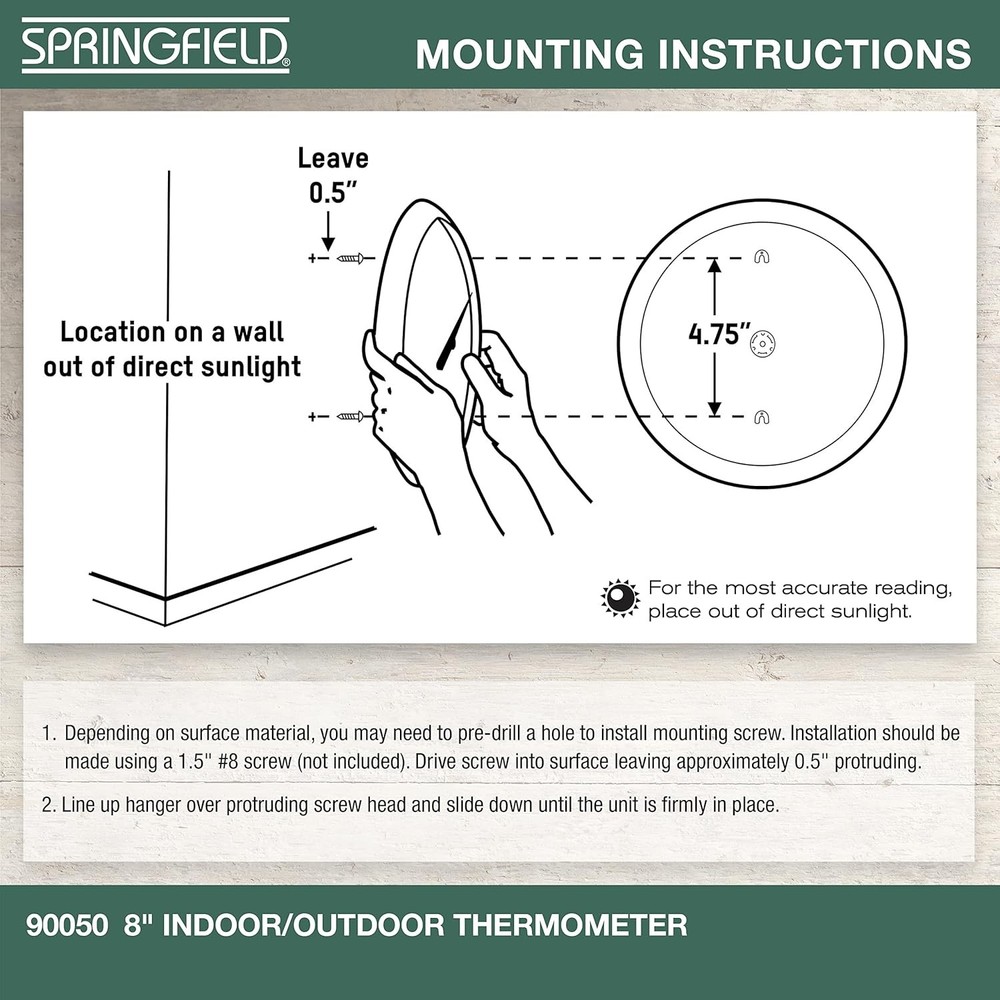 Indoor Outdoor Dial Thermometer
