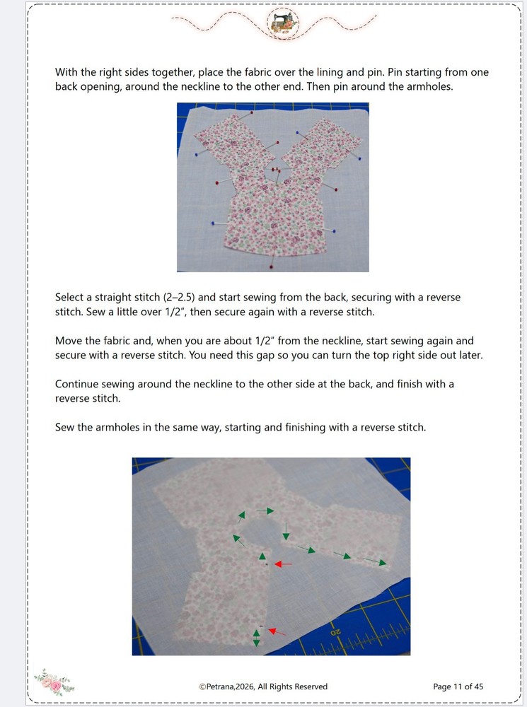 PDF Pattern&Tutorial - Top & Pinafore For Meadow Dumpling & Effner L'il Dreamer