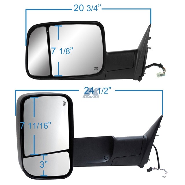 K Source 60183 84C 1Pr Power Towing Mirror
