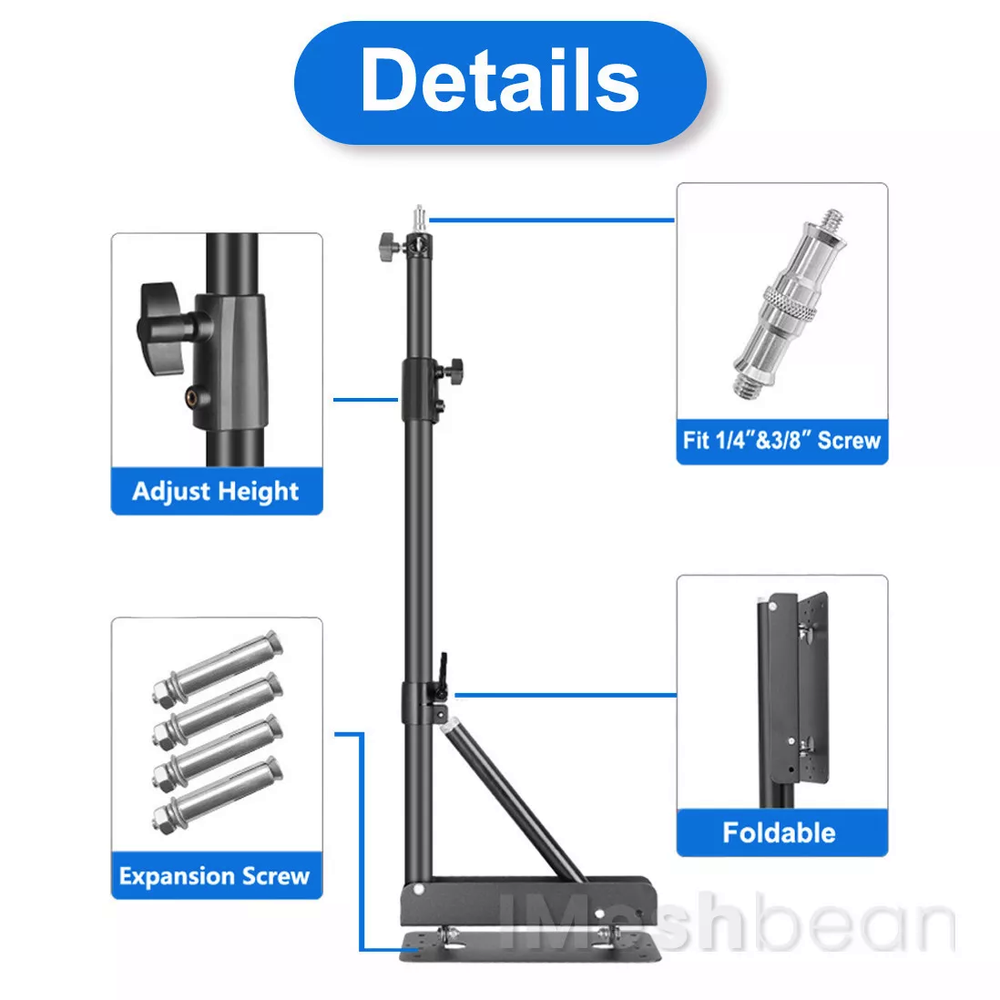 2 PACK 71" Ring Light Wall Mount Triangle Boom Arm Light Camera Wall Mount Stand