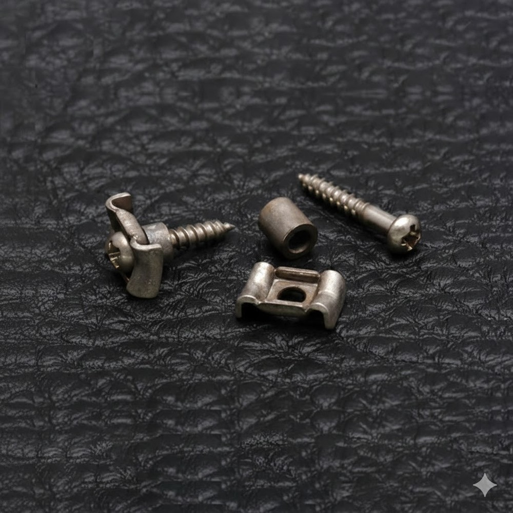 Flat Wavy Style String Guides (2) - AGED NICKEL