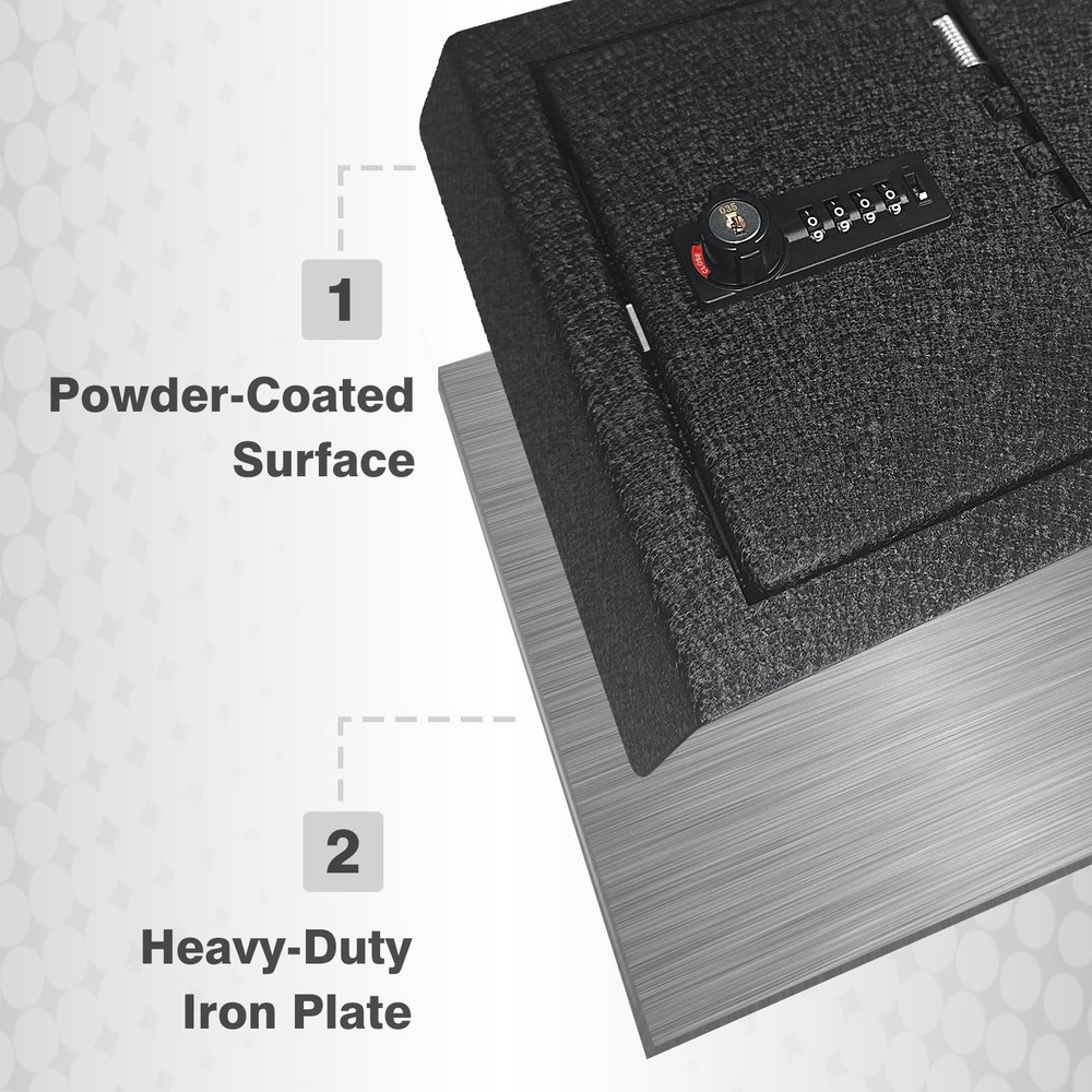 BestEvMod Center Console Safe Vault LockBox Compatible with Chevy Silverado E...