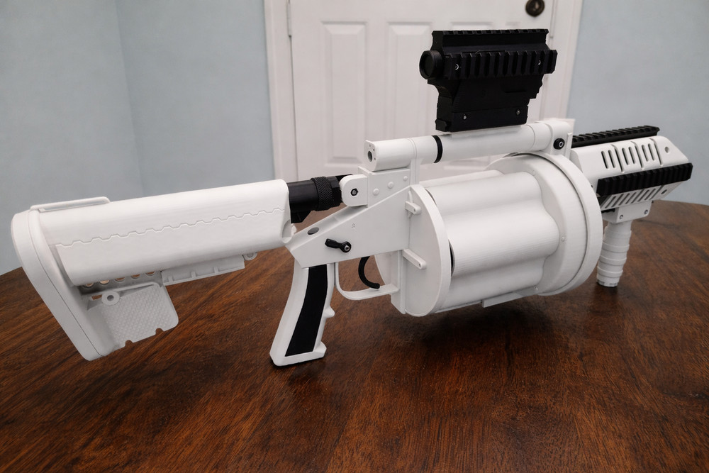 M32/M32A1 Grenade Launcher Prop 3D Printed