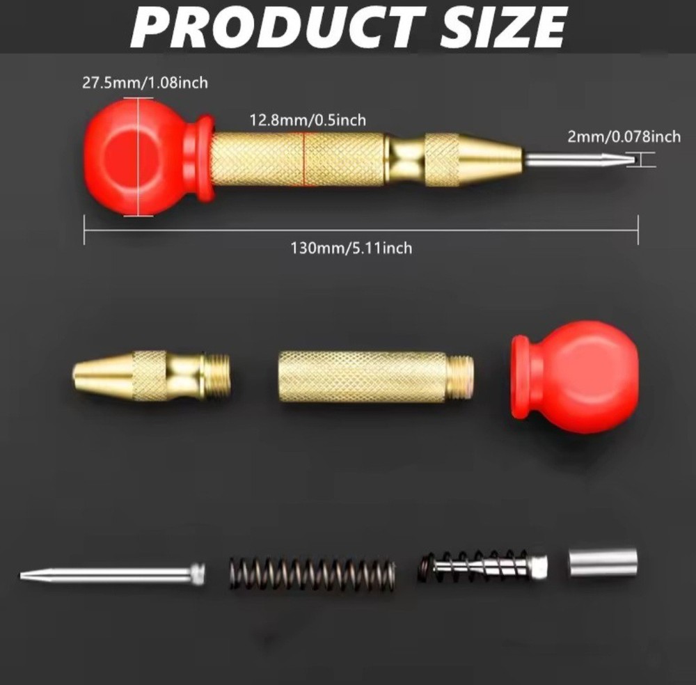 AUTOMATIC ADJUSTABLE PUNCH SNAP PUNCH CENTERING METAL HOLES