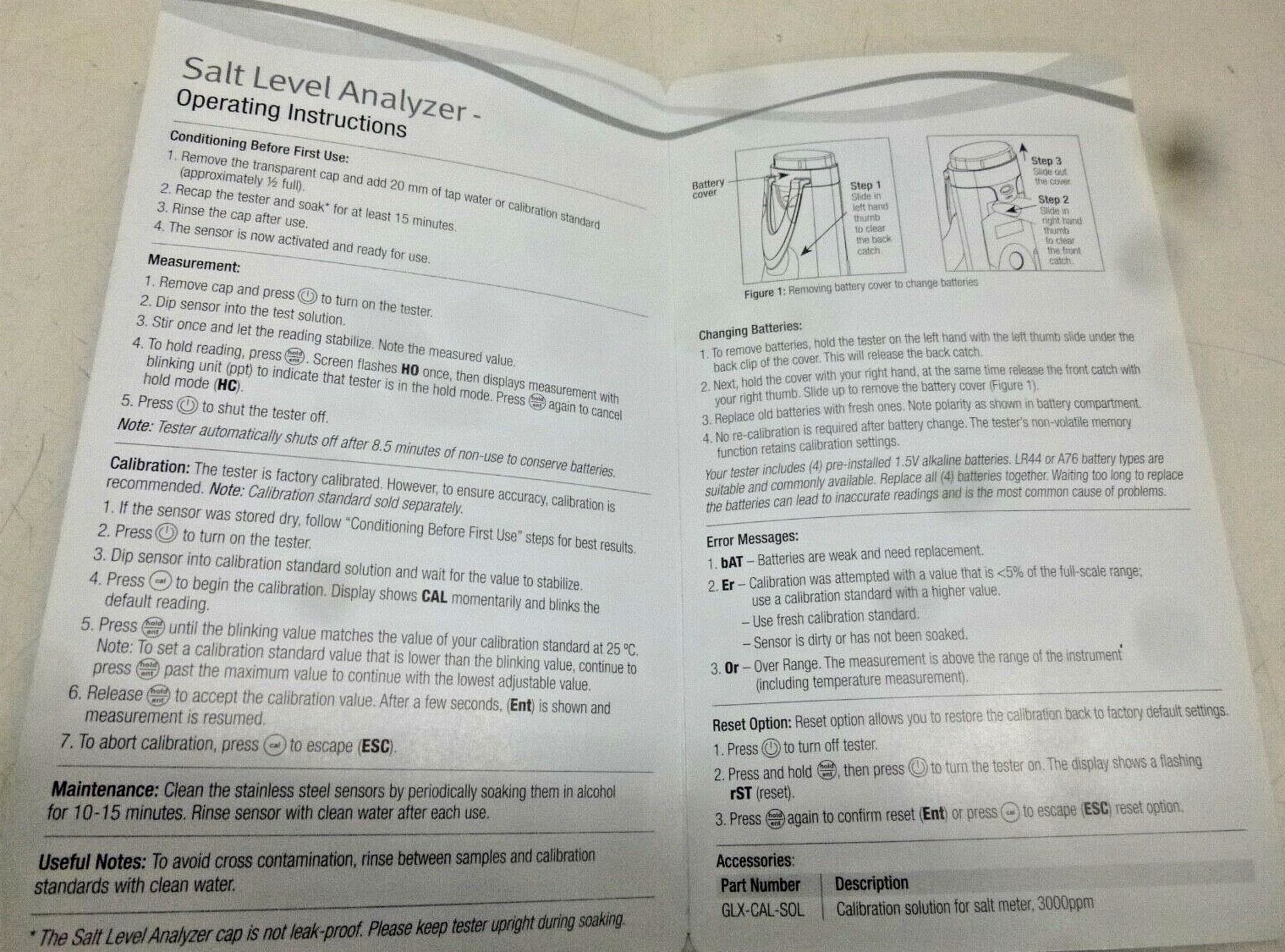 NEW HAYWARD SALT LEVEL ANALYZER, 35462092