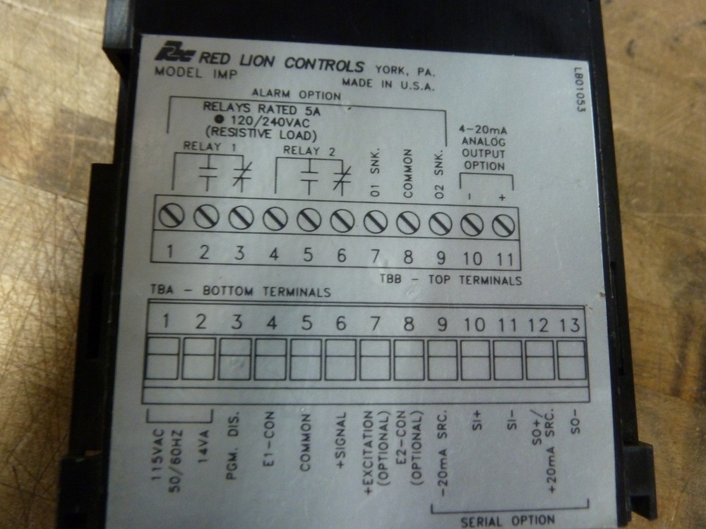 Red lion controls IMP20000 process meter [D-6.5]
