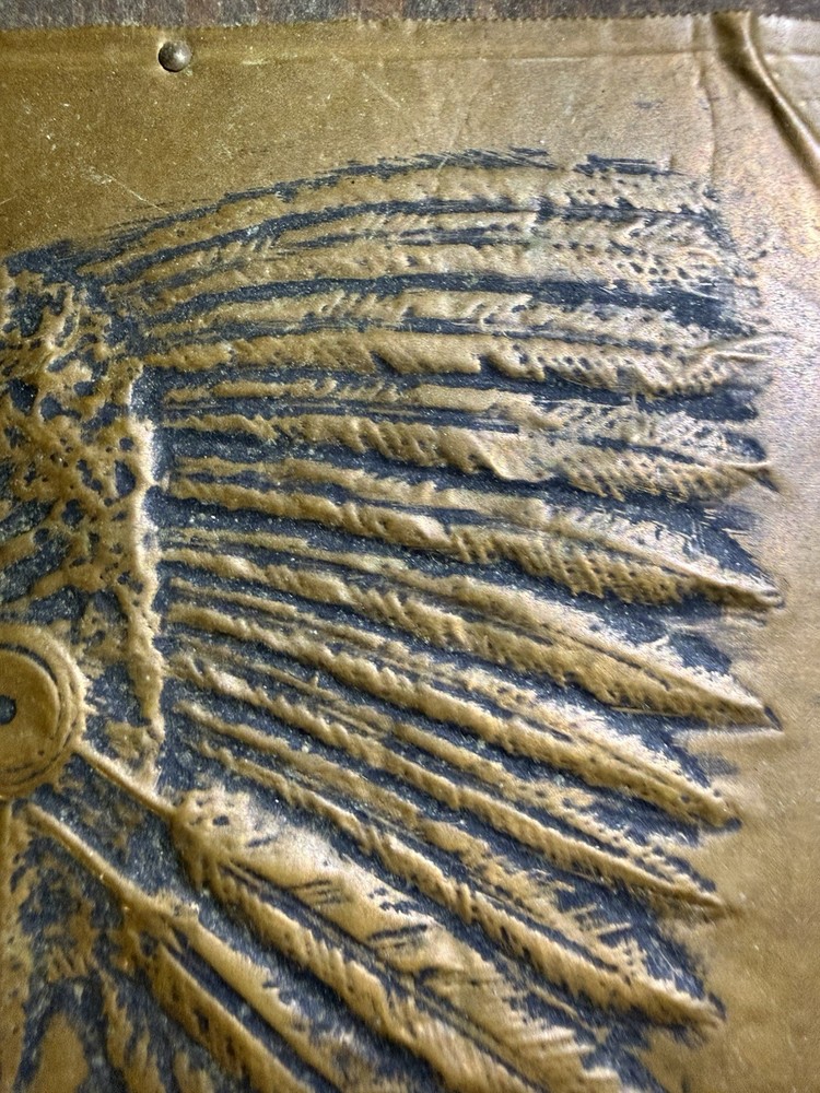 Vintage Native American Copper Plaque.