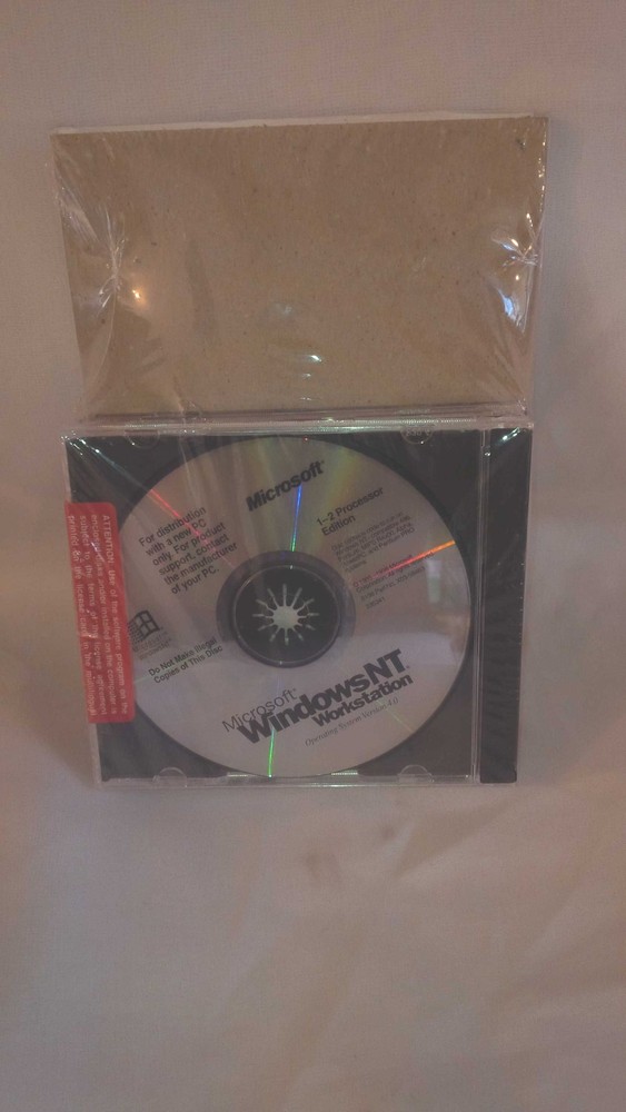 NEW Microsoft Windows NT Workstation 4.0 1-2 Processor Edition w/ COA - SEALED!