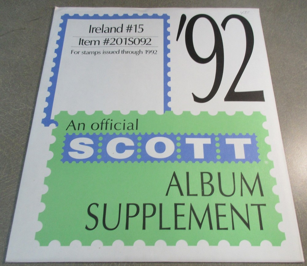 "SCOTT" IRELAND SUPPLEMENT # 15 1992 W/FREE SHIPPING!!