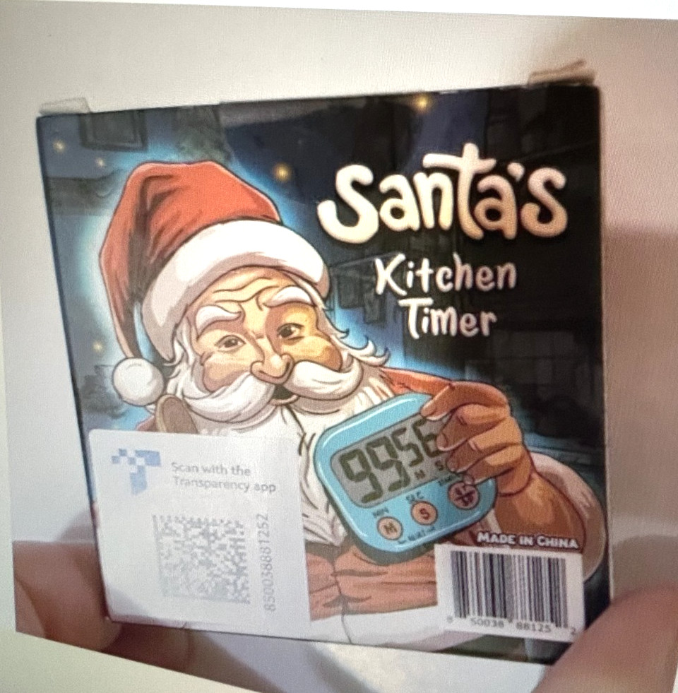 THREE (3) Santa's Kitchen Digital Food Timer Stocking Stuffer Small Gift NIP