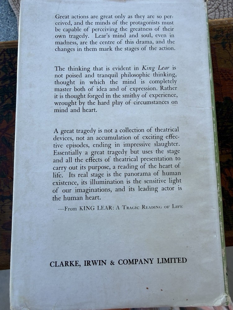 Vintage Book King Lear 1949 Shakespeare