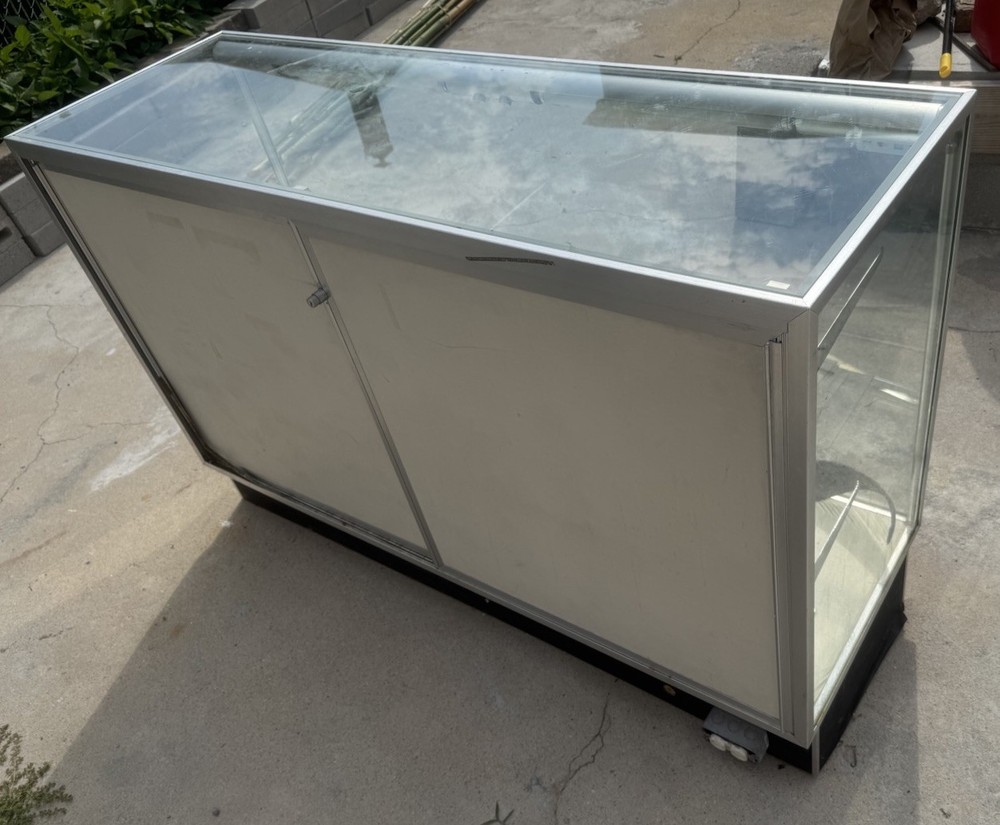 Glass Display Case For Store With Shelves & Lock