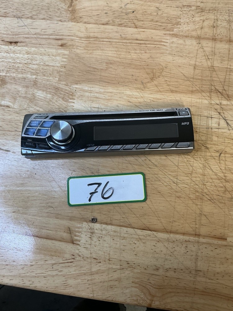 Alpine CDE-9843 CD Receiver Faceplate ONLY TESTED