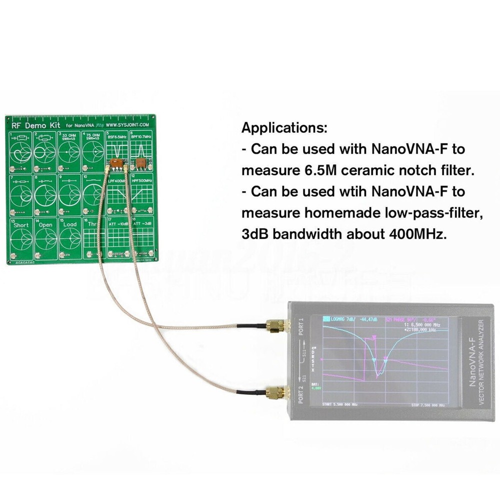US RF Demo Kit For NanoVNA RF Test board Vector Network Test Filter / Attenuator
