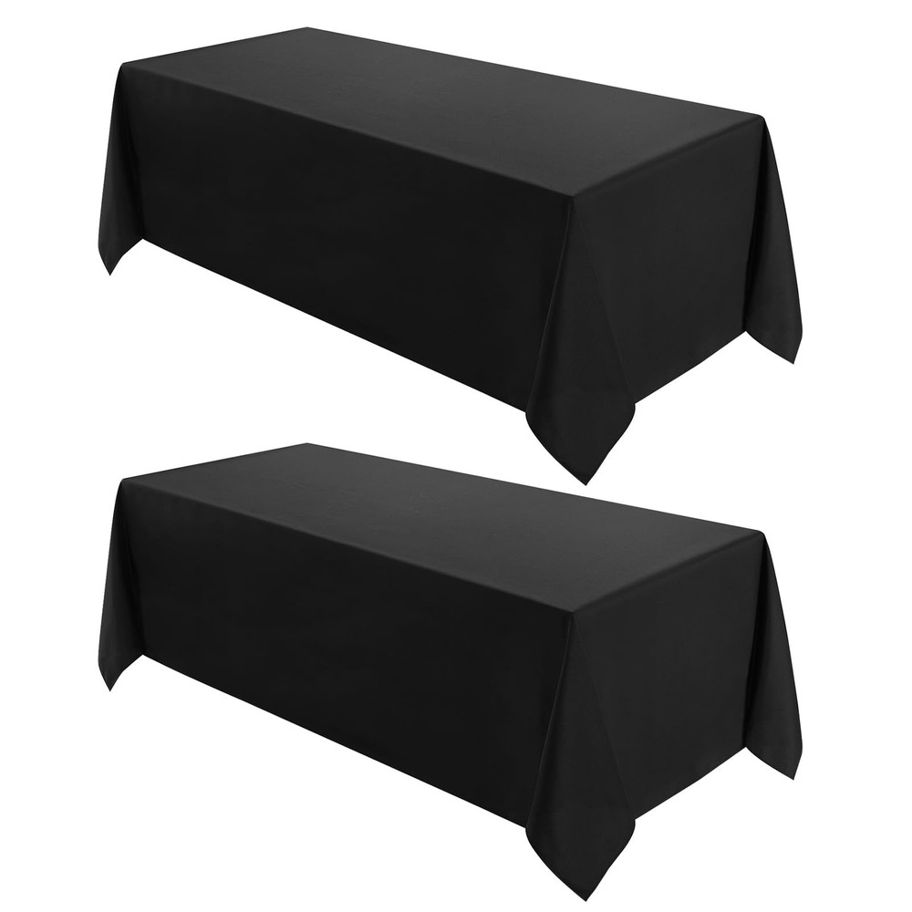 2 Pack 90*132inch Rectangle Tablecloth Polyester Table Cloth，Stain Resistant ...