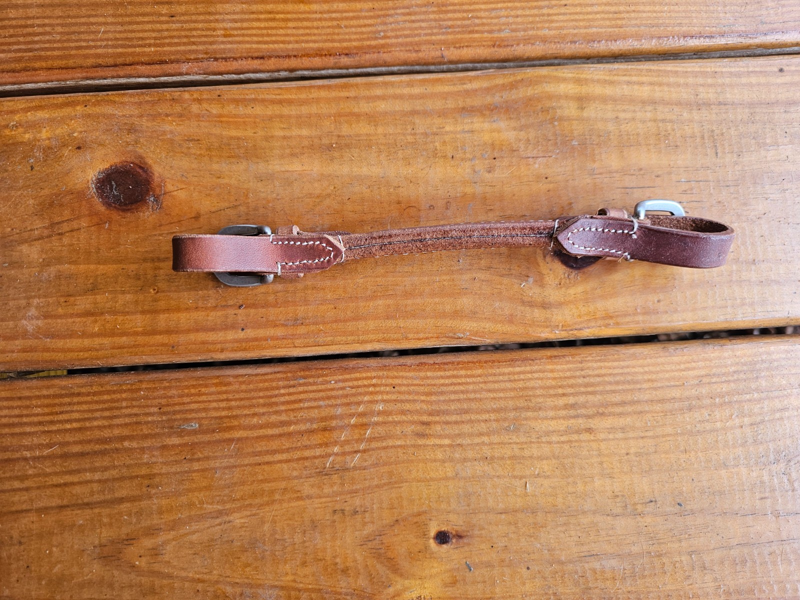 New 1/2" Round Harness Leather Curbs with buckle Ends