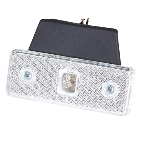 6 pcs 12 VOLT 12V WHITE CLEAR INDICATOR SIDE LED FRONT MARKER LIGHT VAN TRAILER