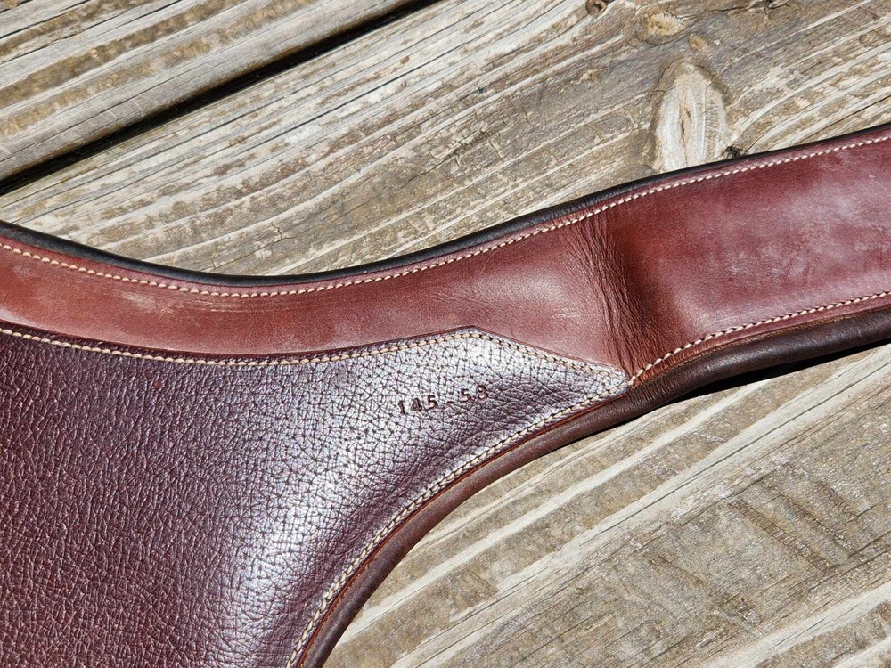 Devoucoux Two Tone Brown Padded Belly Guard Stud Jump Girth - 58"-145cm