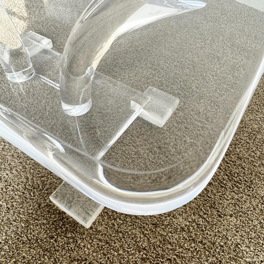 Mid Century Modern Chunky Lucite Coffee Table