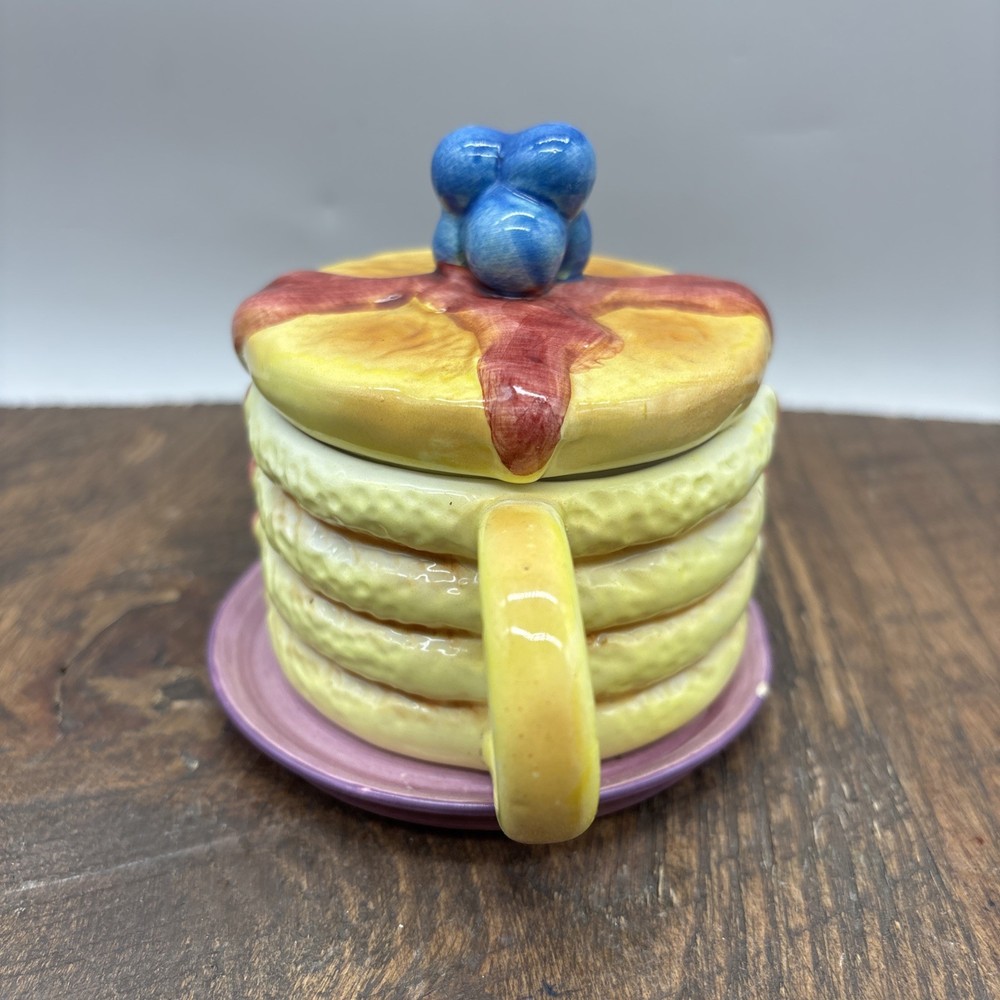 Ceramic Pancake Syrup Holder with Lid