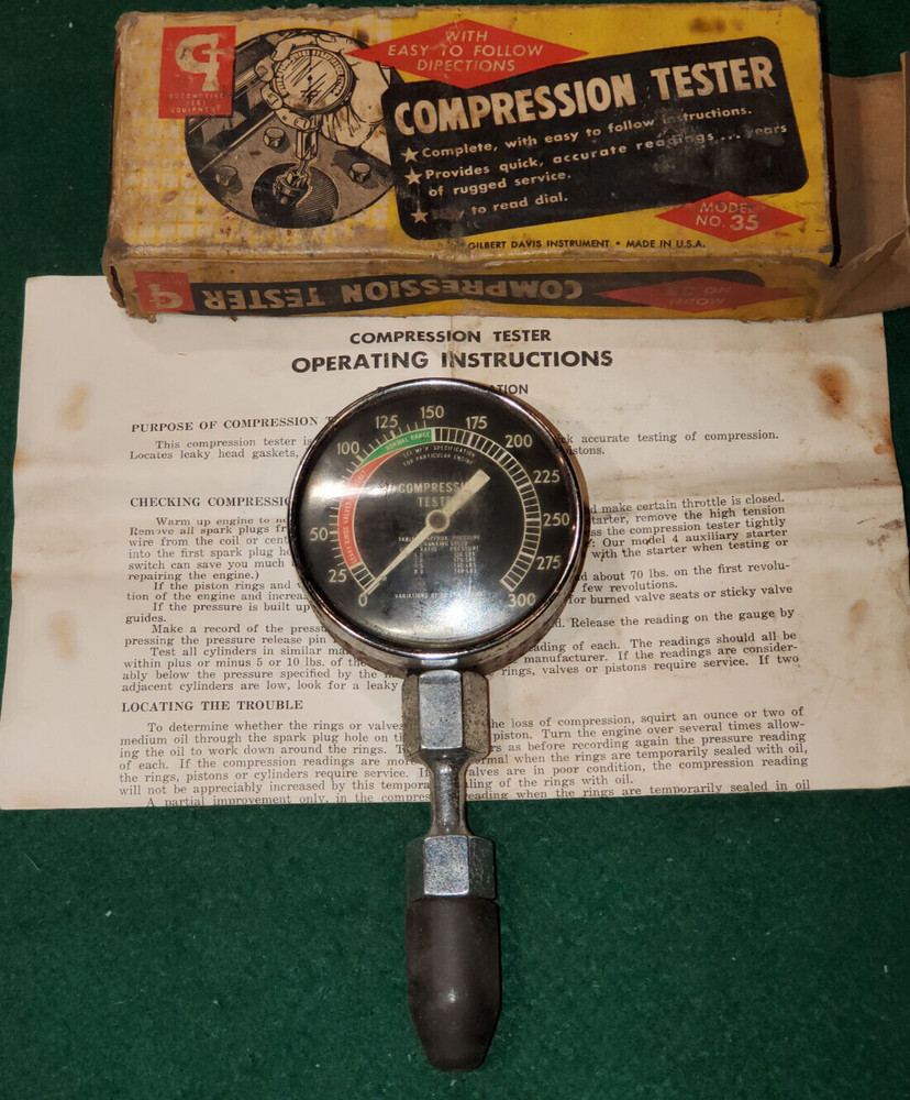 Vintage Gilbert Compression Tester Model 35 New In Box