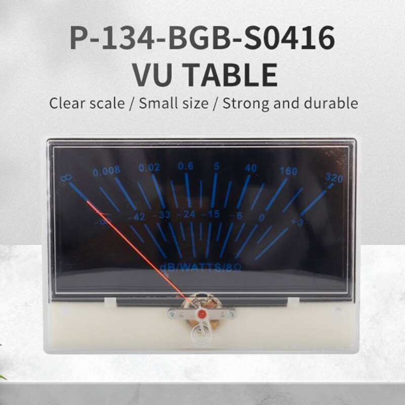 High Accuracy VU Meter Header with Backlit Pointer-Dial Universal for Home