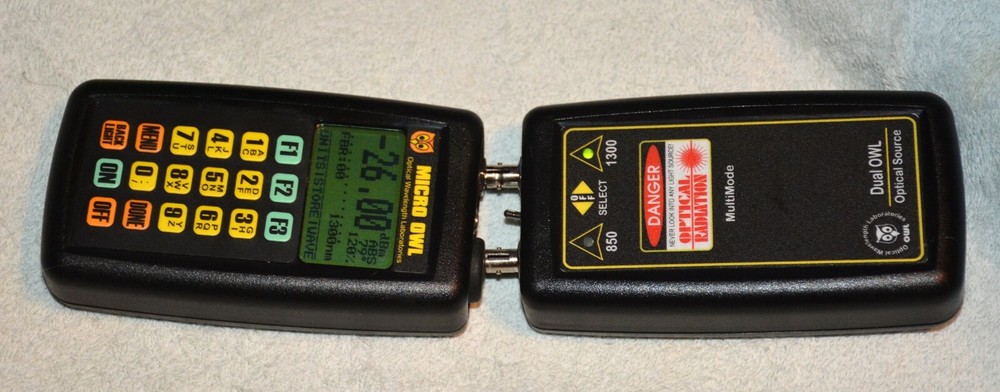 Micro Owl MO-1 ver 1.30e Optical Power Meter and DO-1 Optical Source