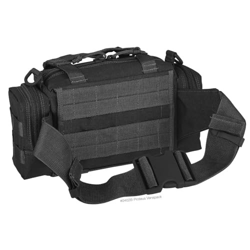 Maxpedition Proteus Versipack Waist Pack, Black - Durable & MOLLE Compatible