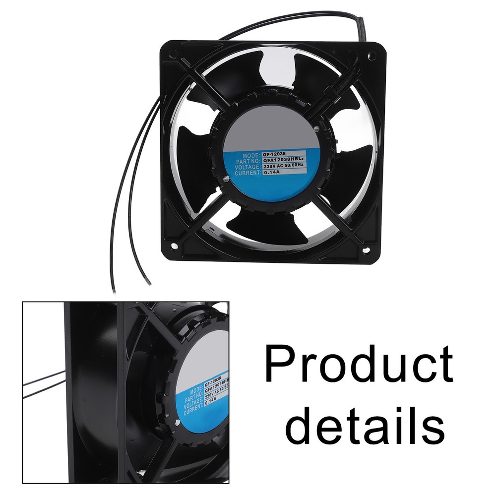 For Fireplace Axial Fan with High Temp Resistance and Quiet Functionality
