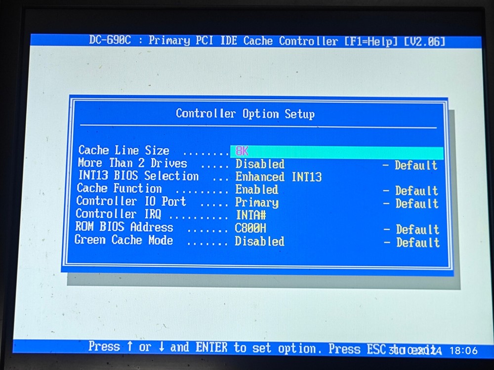 PCI IDE Caching Controller TEKRAM DC-690C with Harris 80C286 20 MHz CPU + RAM