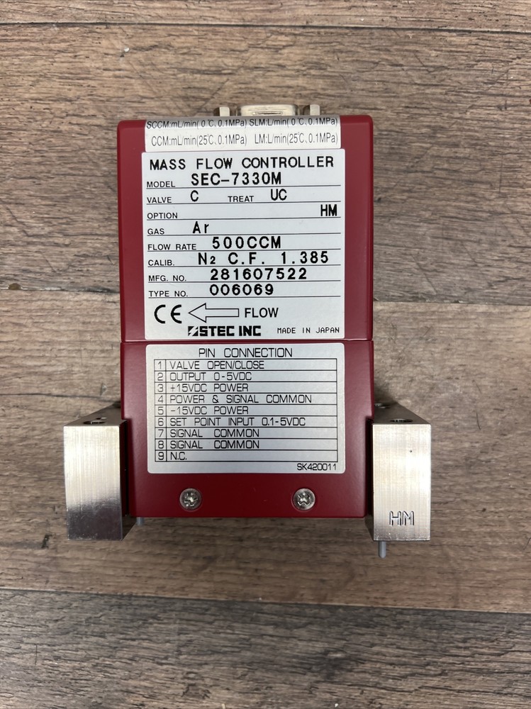 SEC-7330M Mass Flow Controller 500 CCM Ar
