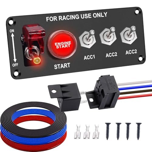 Push Start Ignition kit 12V 30A Race Toggle 5 in 1 Ignition Switch Panel