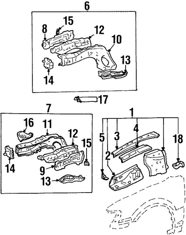 Genuine GM Outer Rail 94852101