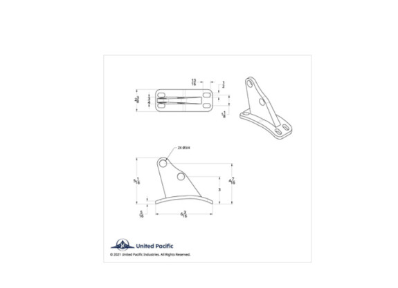 Stainless Angled Exhaust Bracket For Peterbilt