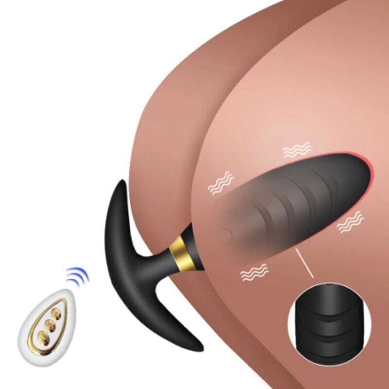 Remote Control Vibrating Anal Butt Plug Vibrator Sex Toys for Women Men Couple
