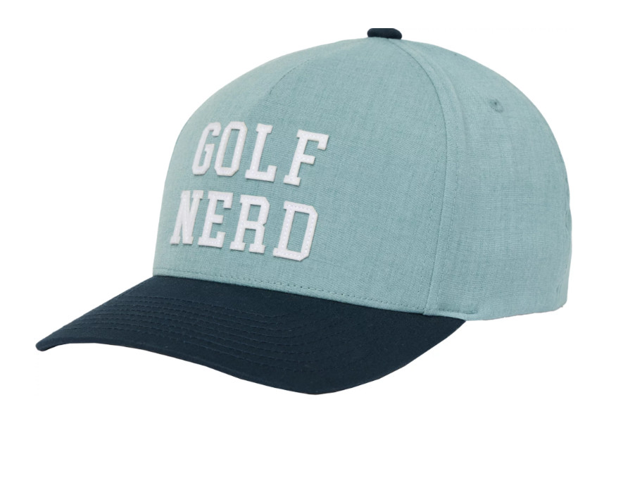 Travis Mathew Golf Nerd Snapback Hat Blue