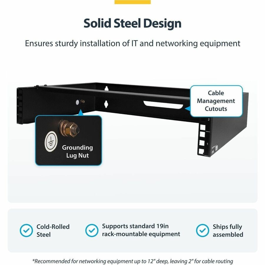 StarTech 2U Wall Mount Rack (rack2u14bracket)
