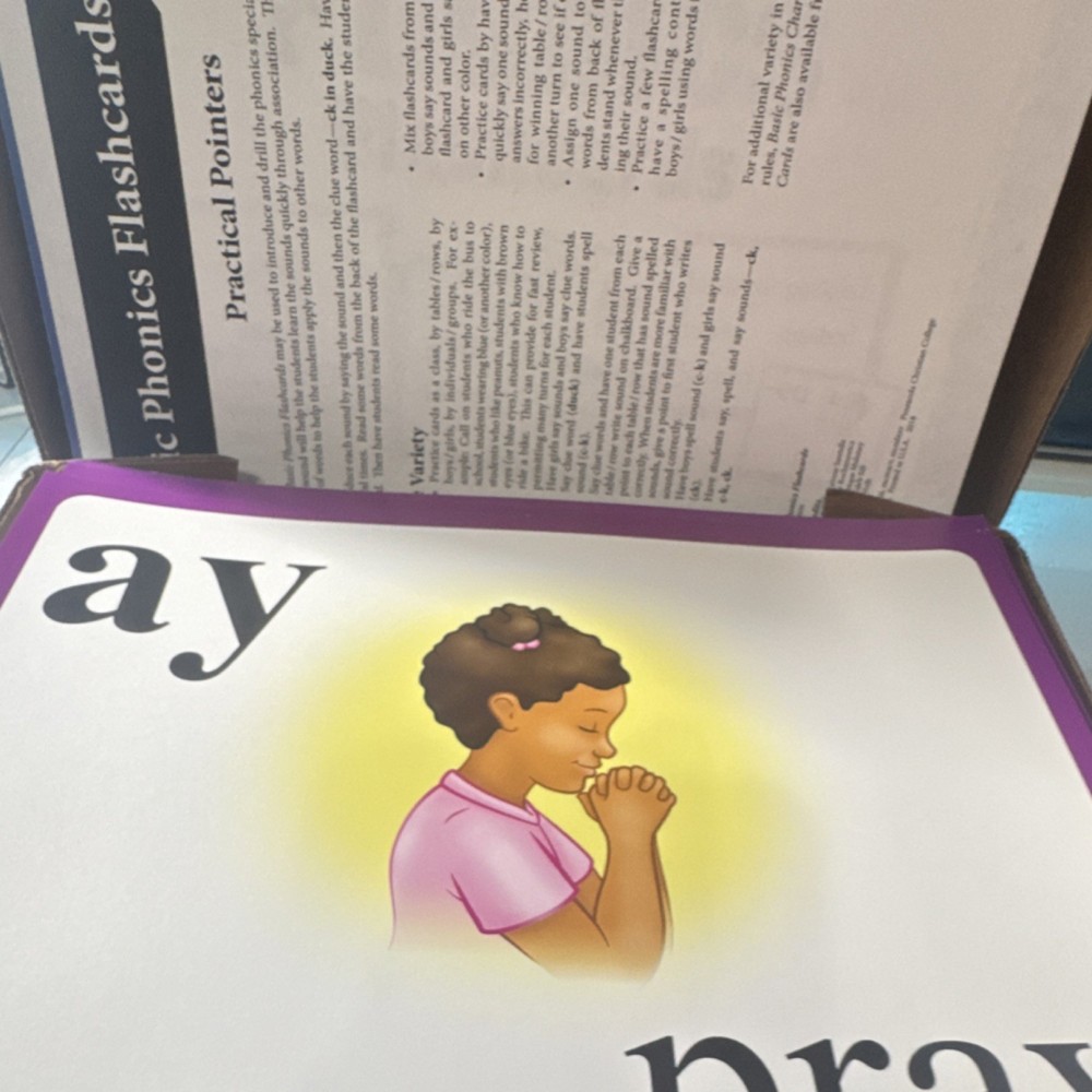 Abeka Basic Phonics Flashcards Multicolor Educational Cards Teaching Supplies