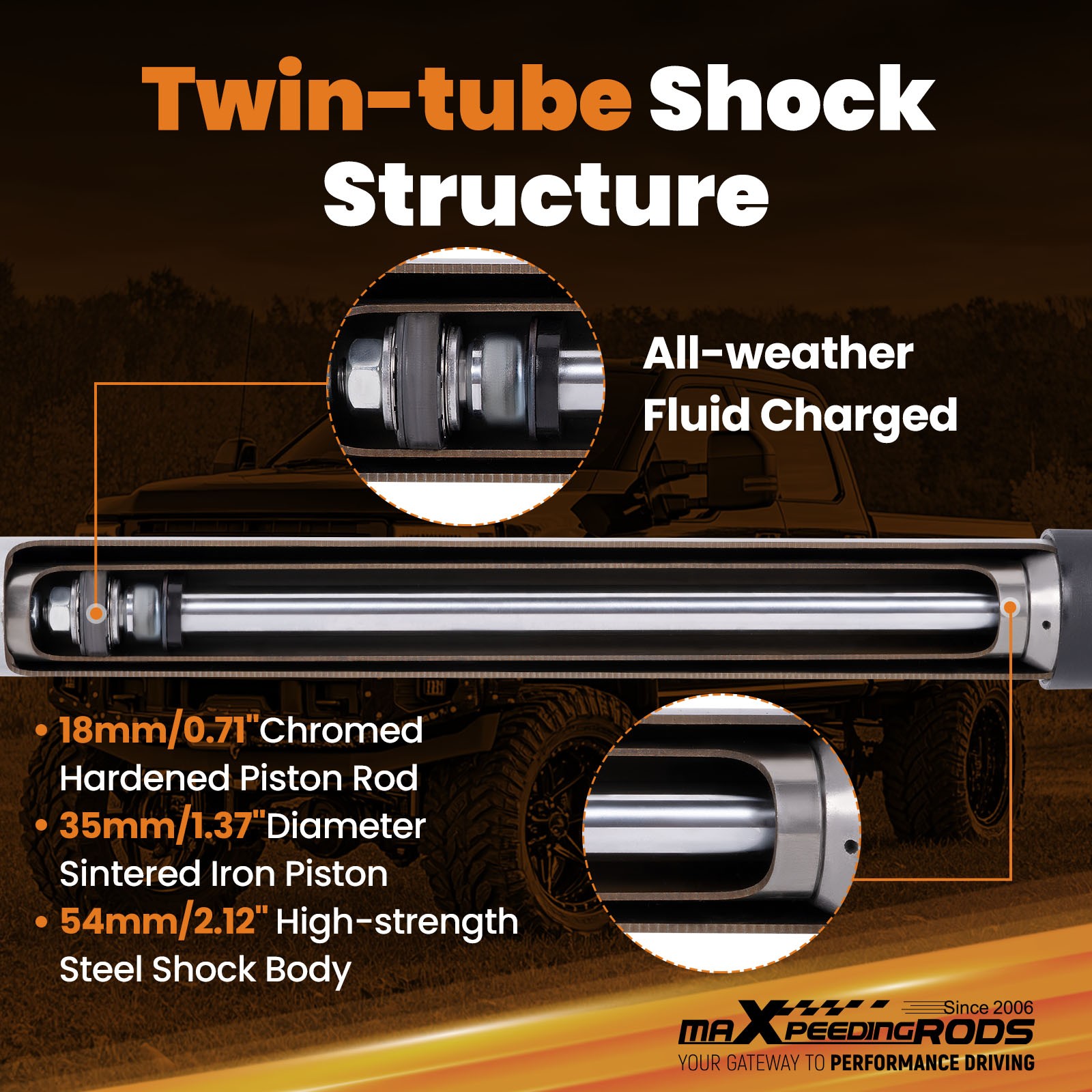 maXpeedingrods Dual Steering Stabilizer for Ford F250 F350 Super Duty 2005-2024