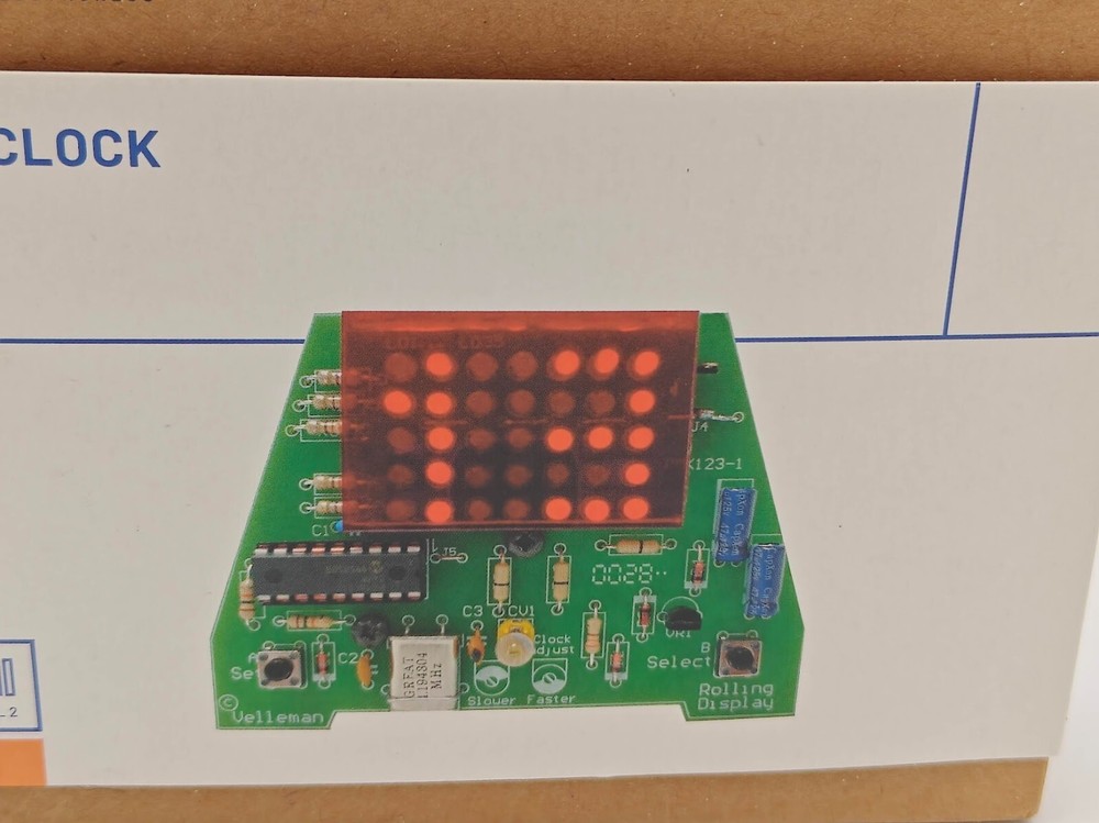 Velleman MK123 Rolling Clock Soldering Practice Kit (Assembly Required)