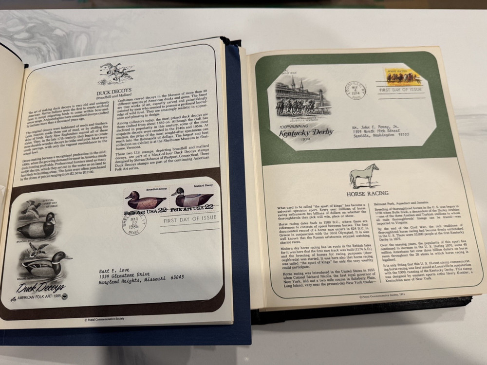 100 FDC 1970'S 1980'S US POSTAGE STAMPS 2 ALBUMS ADDRESSED PRISTINE VARIETY