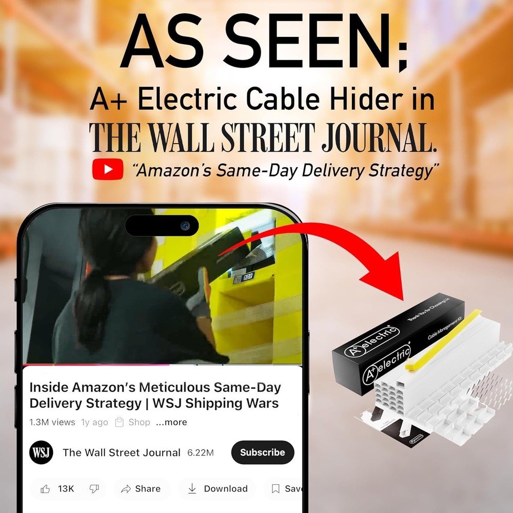 Customizable 315" Cable Raceway Kit - Effortless Installation for Clean Spaces