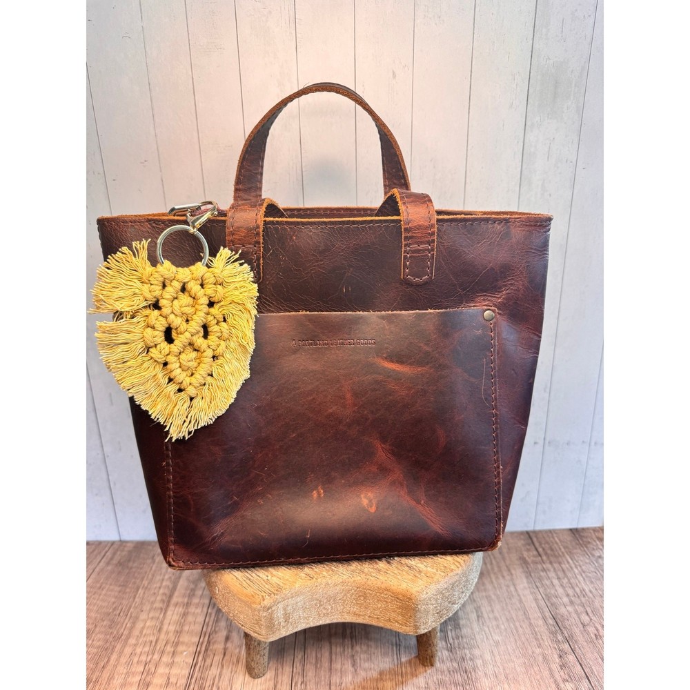 Tan Macrame Feather Bag Charm Macrame Boho Neutral Accessories Fast Ship