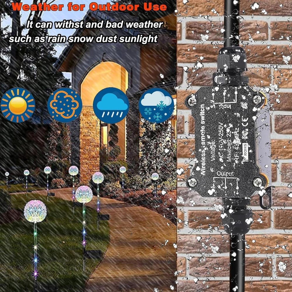 AC110V Remote Control Power Switch - Waterproof Wireless Light Switch