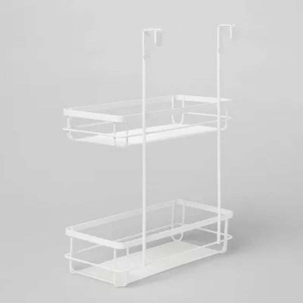 Over the Cabinet Tiered Storage Matte White