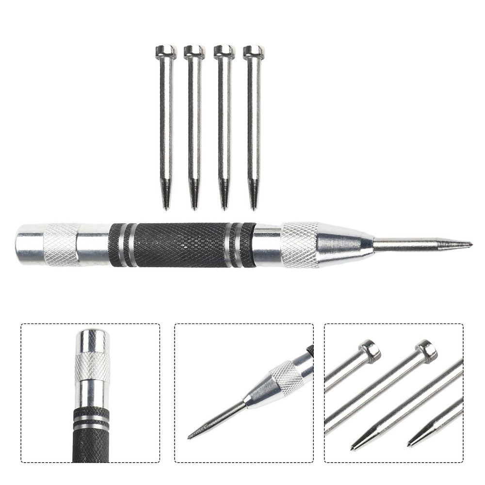 Automatic Centre Punch with Adjustable Spring Load Metal Drill Tool