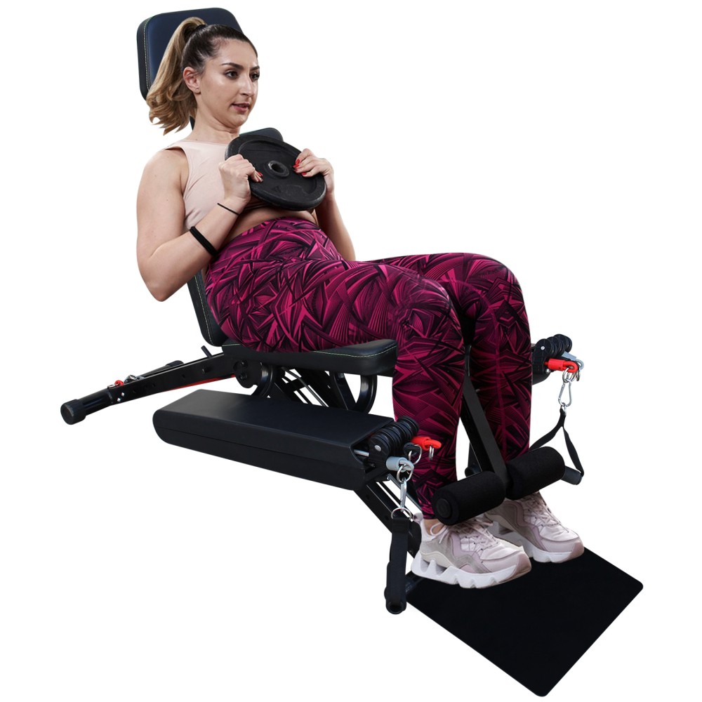 Adjustable Strength Training Bench Full Body Workout Fast Folding